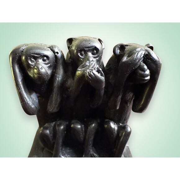 Handmade Other - Vintage Soapstone “Three Wise Monkeys” Figurine